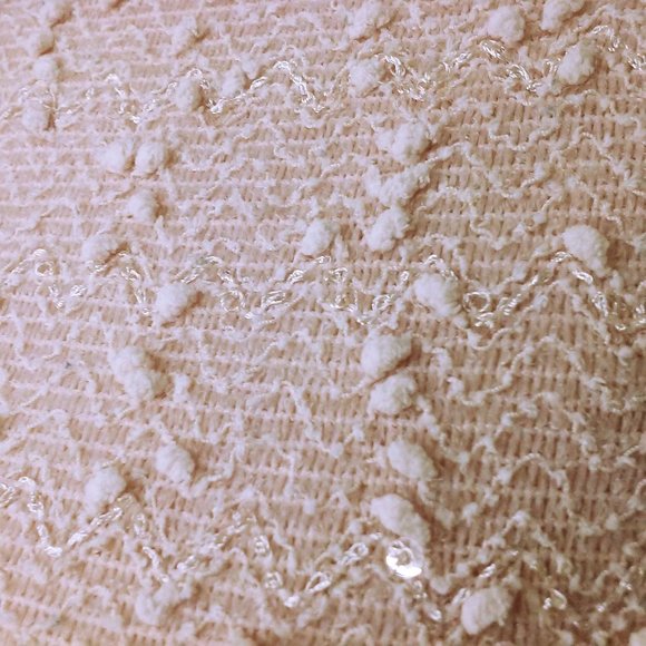 Y2K Jennifer Lopez Textured Knobby Knit Top Sequins -M Back Cut-out Blush Pink - Picture 6 of 11